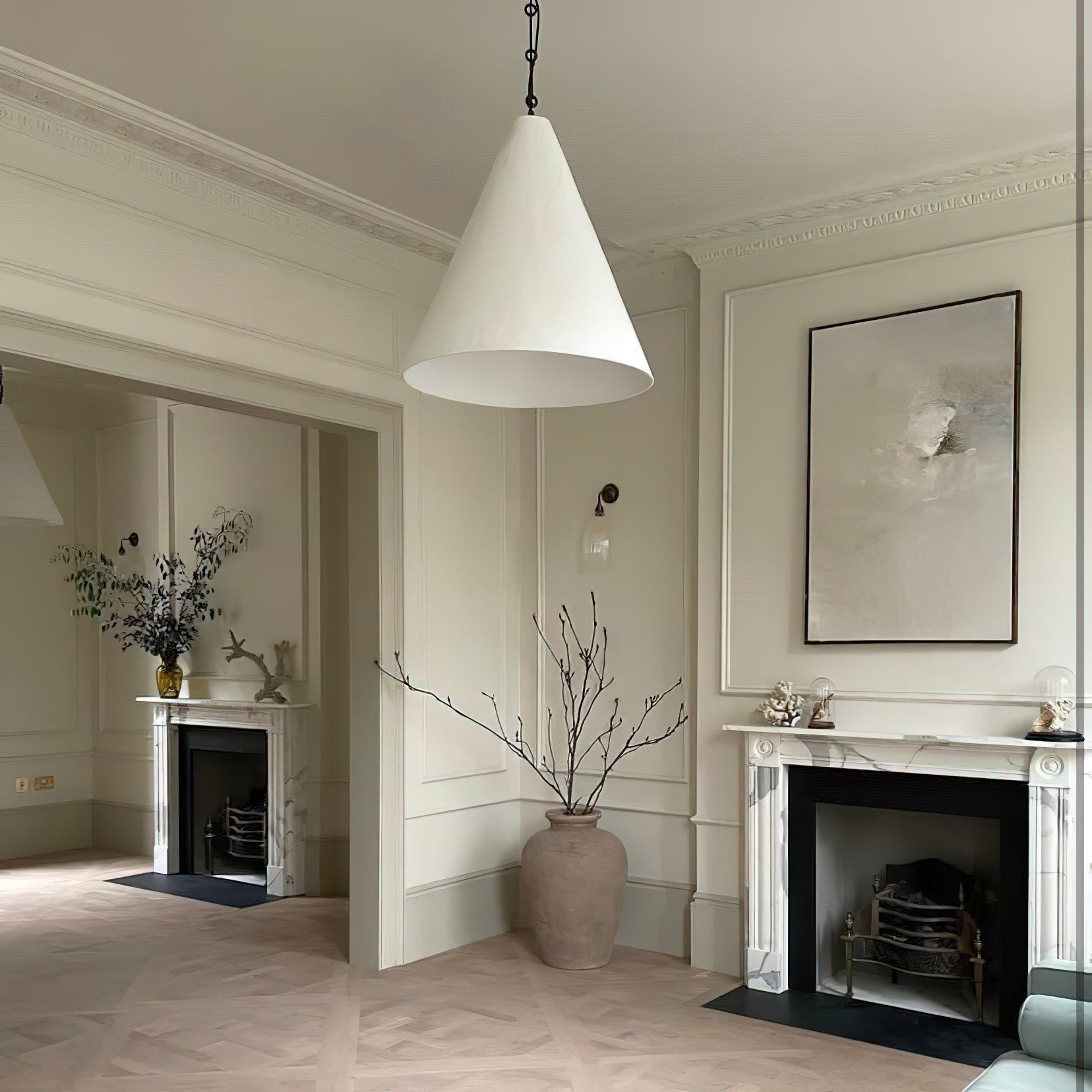 Zavelila Modern Minimalist White Plaster Metal Pendant Lamp - Lamp Copper