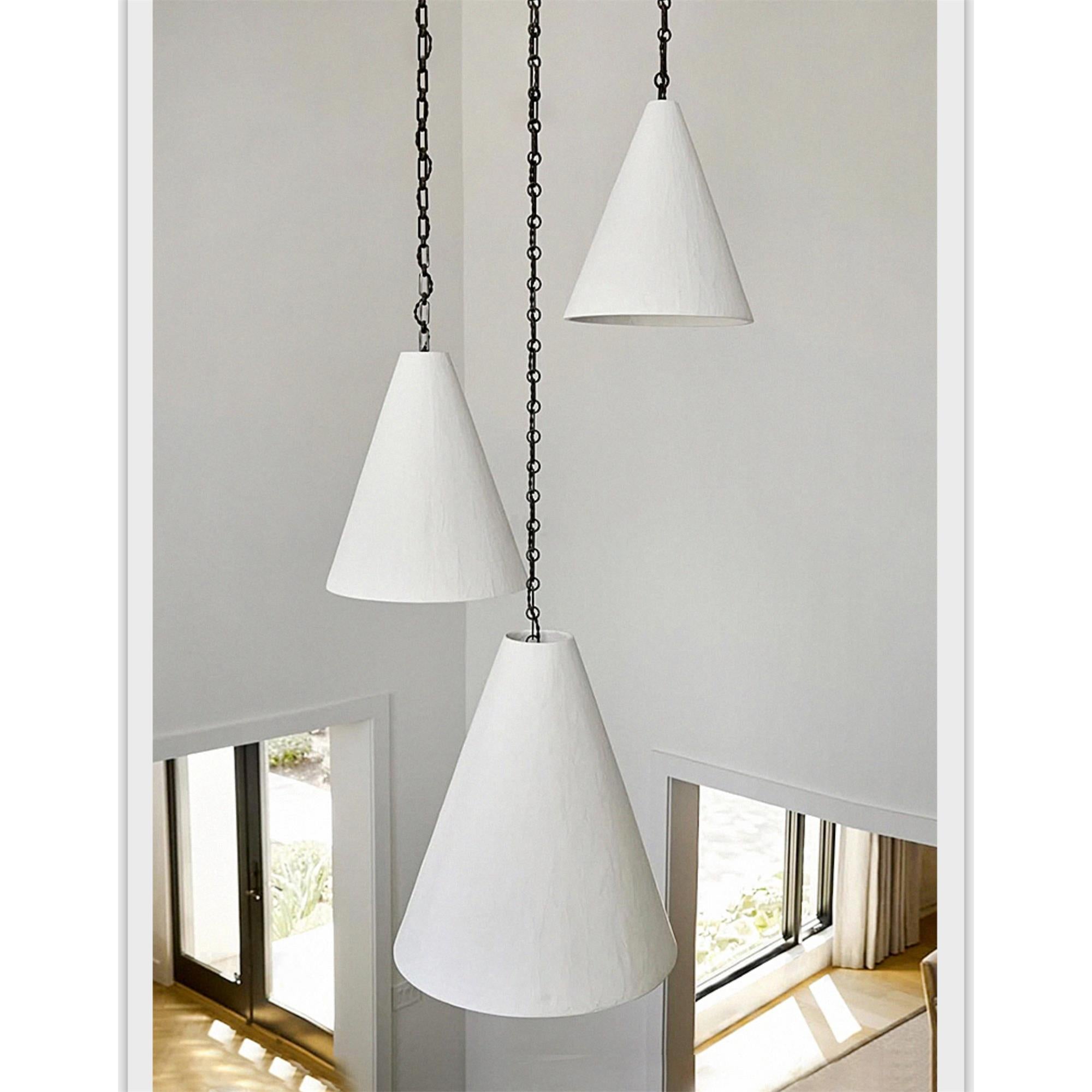 Zavelila Modern Minimalist White Plaster Metal Pendant Lamp - Lamp Copper