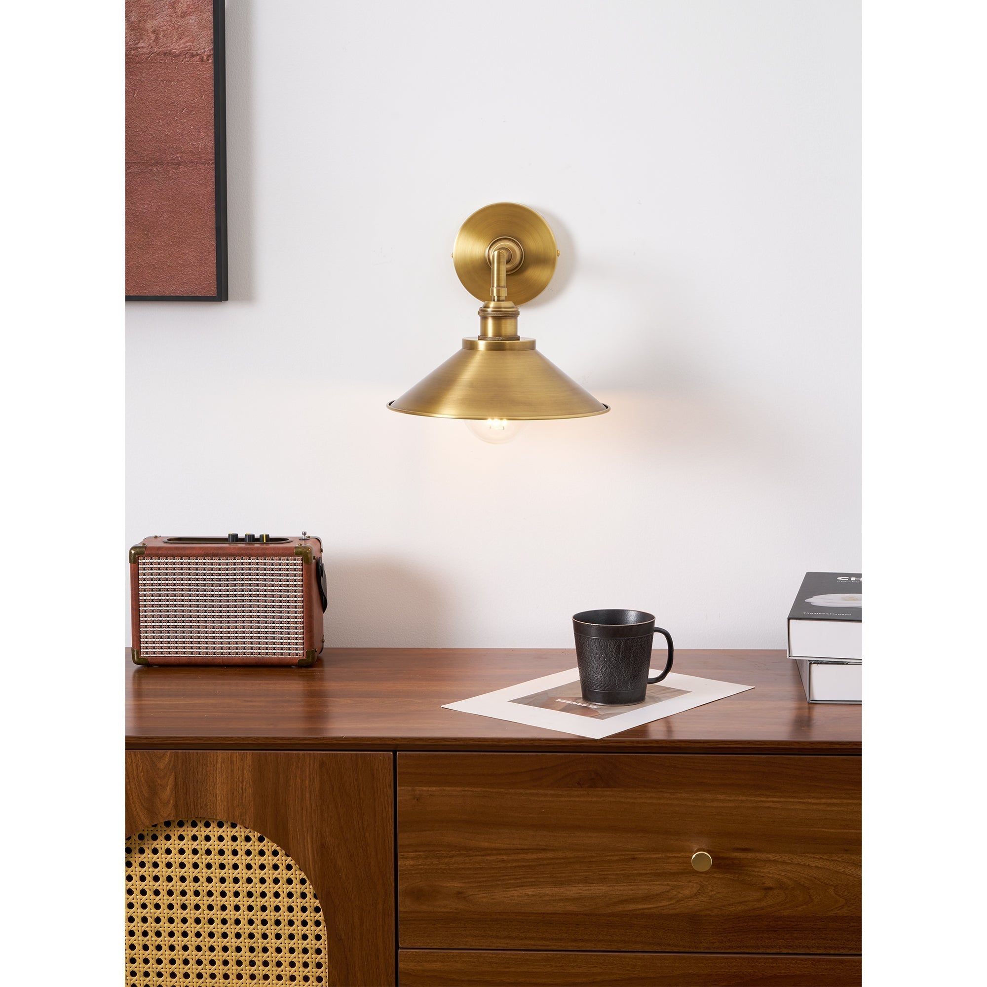 Osile Modern Minimalist Brass Metal Wall Lamp - Lamp Copper