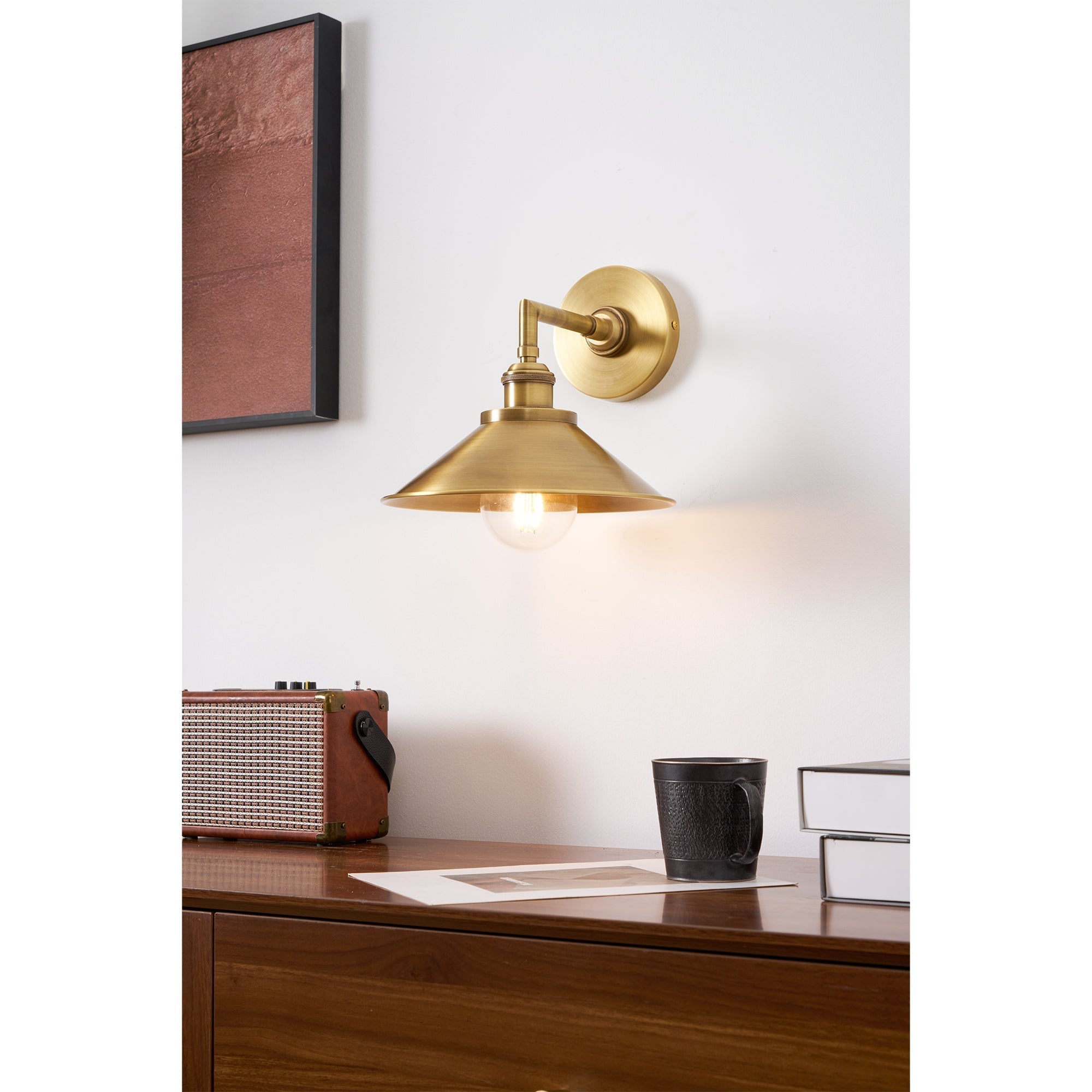 Osile Modern Minimalist Brass Metal Wall Lamp - Lamp Copper