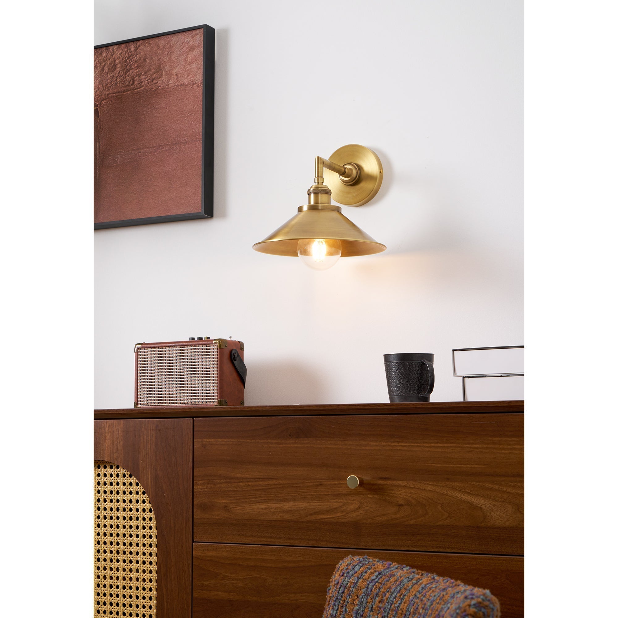 Osile Modern Minimalist Brass Metal Wall Lamp - Lamp Copper