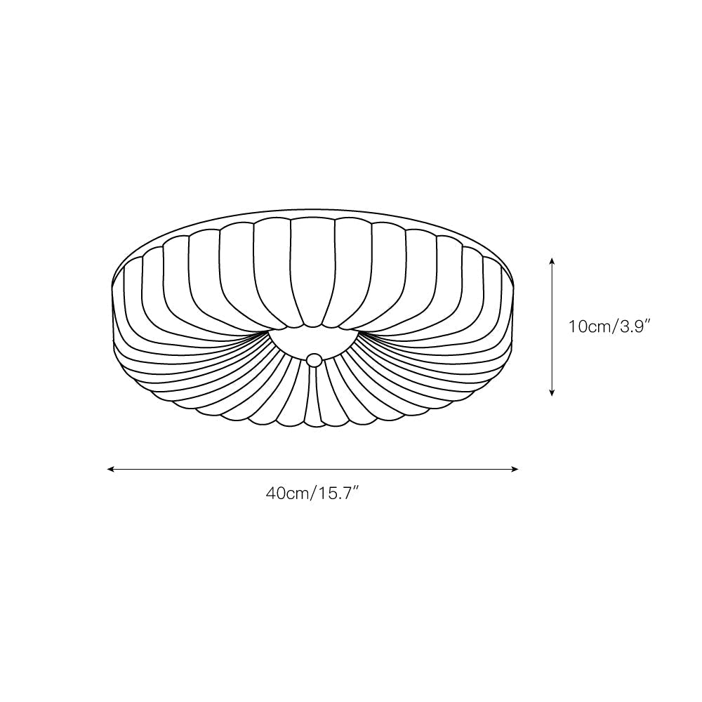 Zathee Modern Minimalist Glass Metal Flush Mount Ceiling Light - Lamp Copper