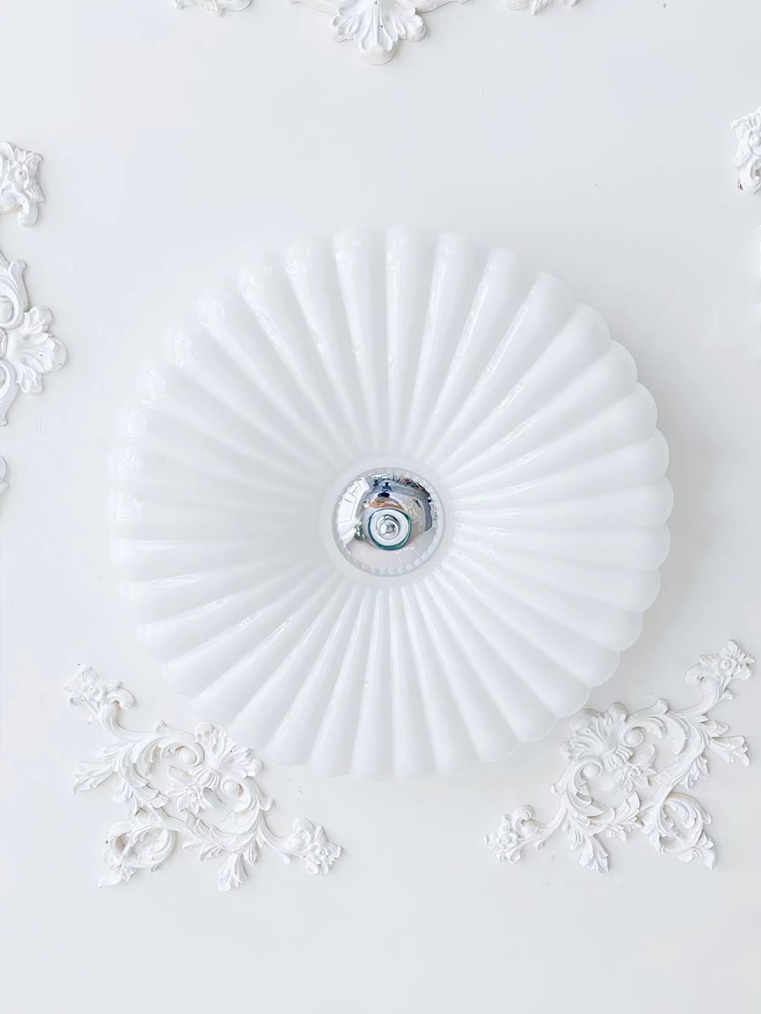 Zathee Modern Minimalist Glass Metal Flush Mount Ceiling Light - Lamp Copper