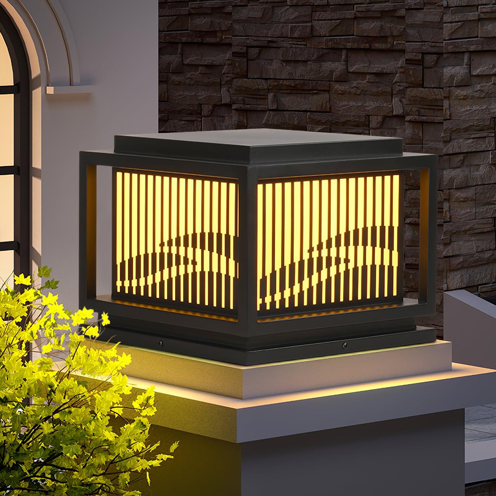 Window Grille Outdoor Post Light - Blowlighting