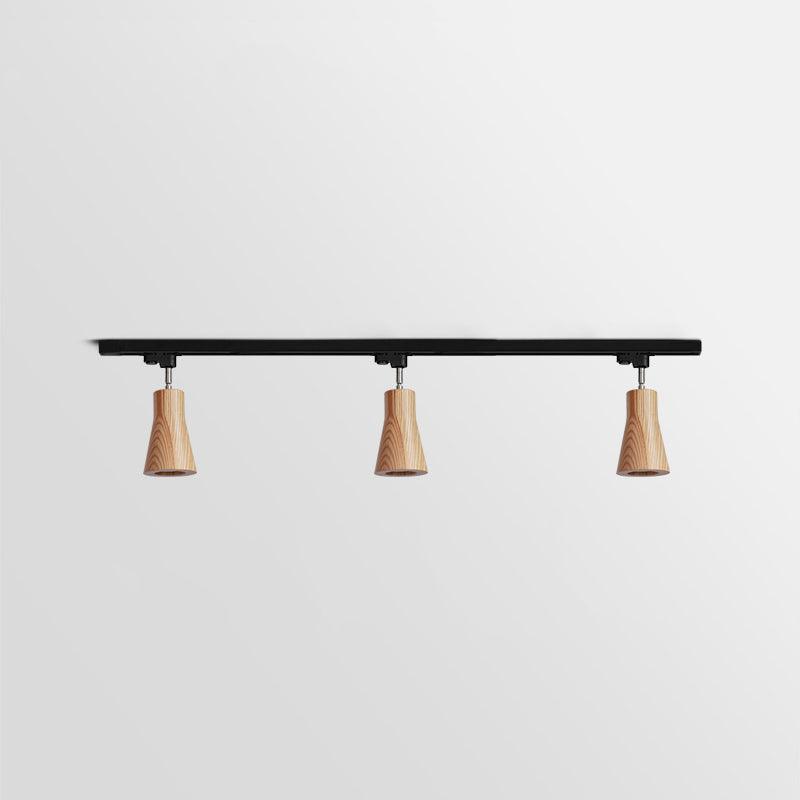 Aim Lampada da Soffitto a Binario in Legno con Faretto