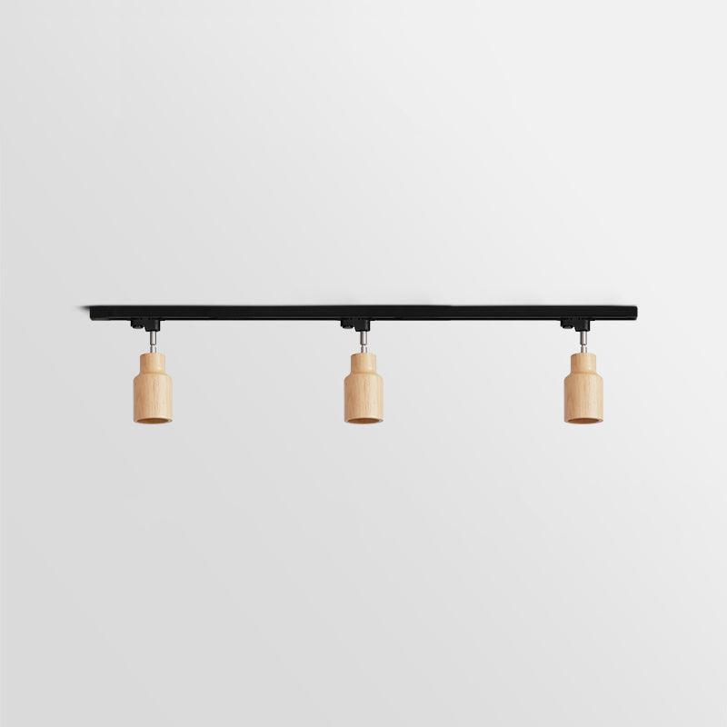 Aim Lampada da Soffitto a Binario in Legno con Faretto