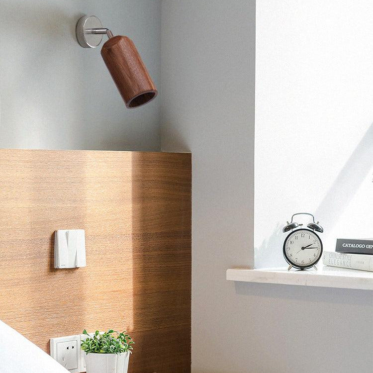Aim Lampada da Soffitto a Binario in Legno con Faretto
