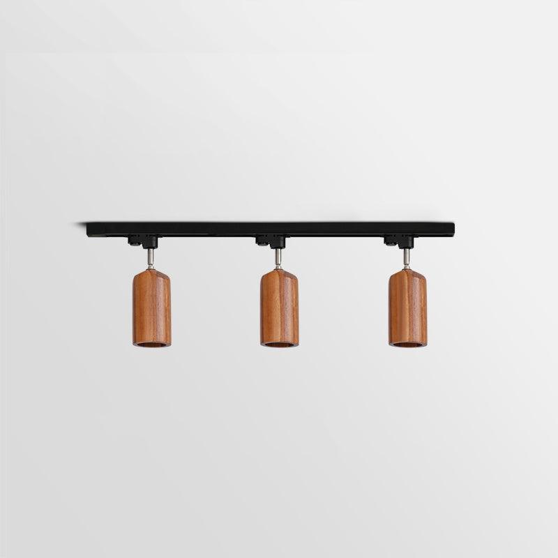 Aim Lampada da Soffitto a Binario in Legno con Faretto