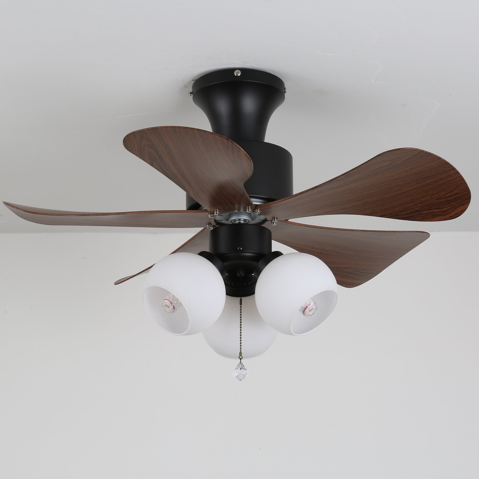 Plafoniera Ventilatore Lunara Vintage in Legno