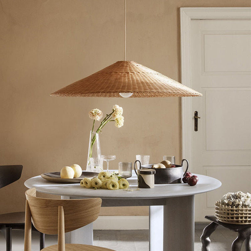 Ritta Vintage Fatto a Mano LED Rattan Lampade a Sospensione Soggiorno