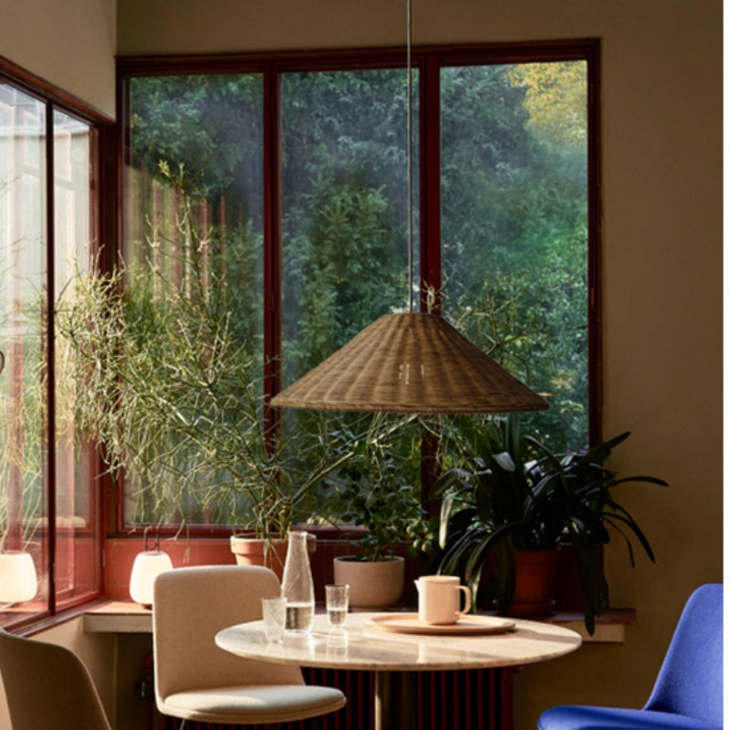 Ritta Vintage Fatto a Mano LED Rattan Lampade a Sospensione Soggiorno