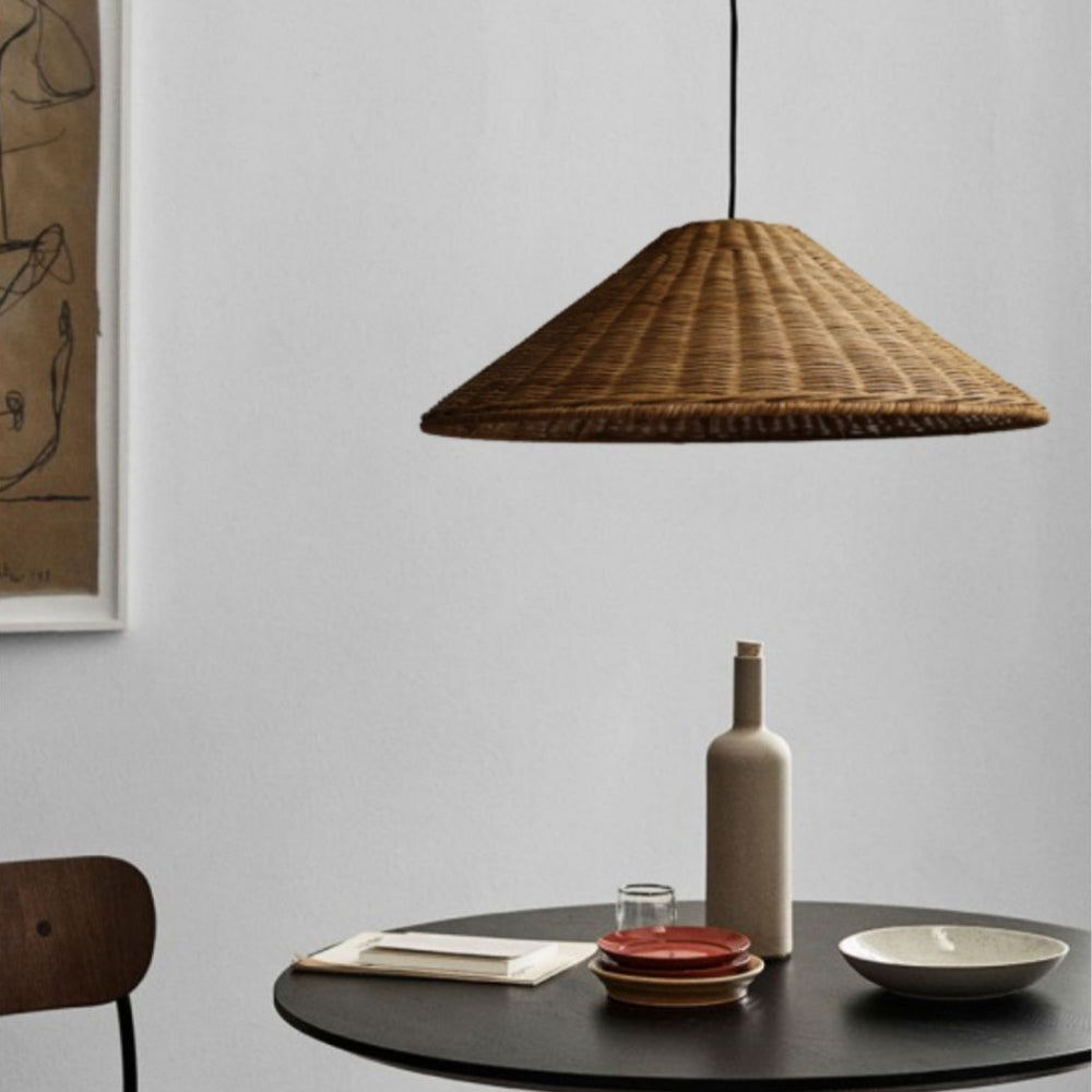 Ritta Vintage Fatto a Mano LED Rattan Lampade a Sospensione Soggiorno