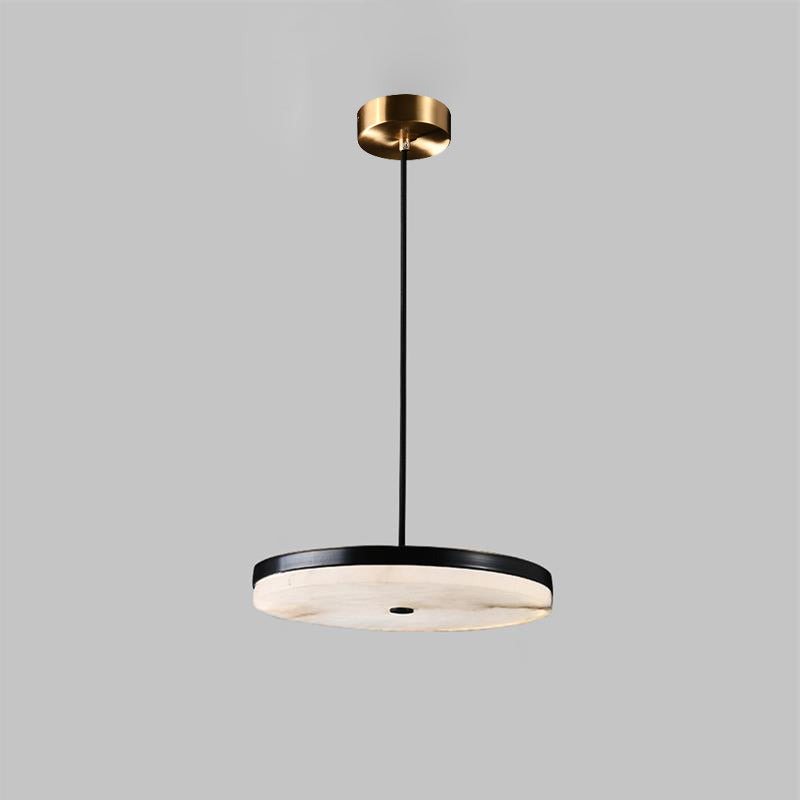 Utalion Modern Minimalist Metal Alabaster Pendant Light - Lamp Copper