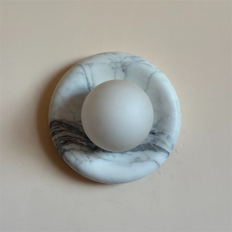 Zoraean Premium Elegance White Marble Sconce Wall Lamp - Lamp Copper