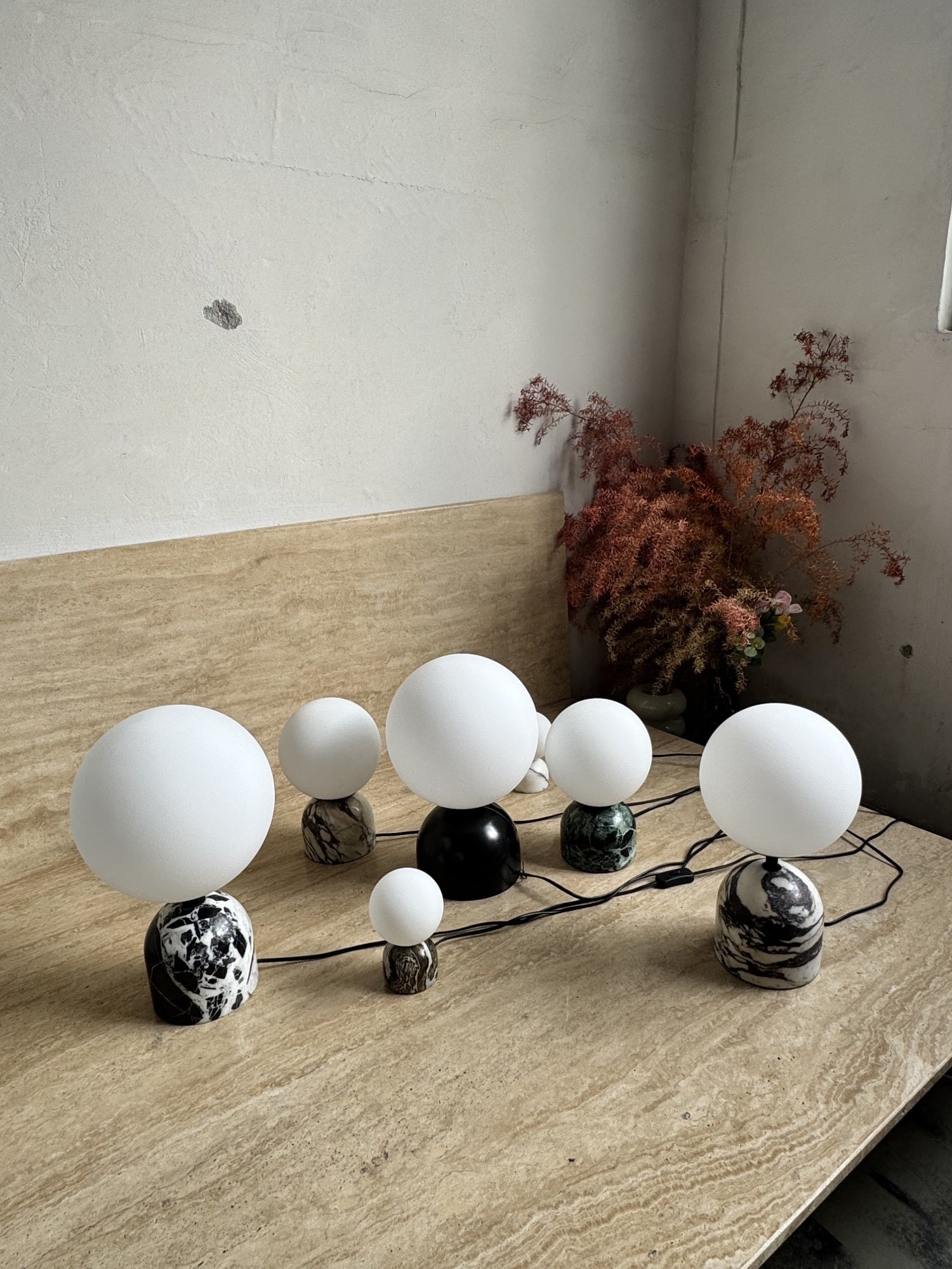 Yannick Marble Table Lamp - Lamp Copper