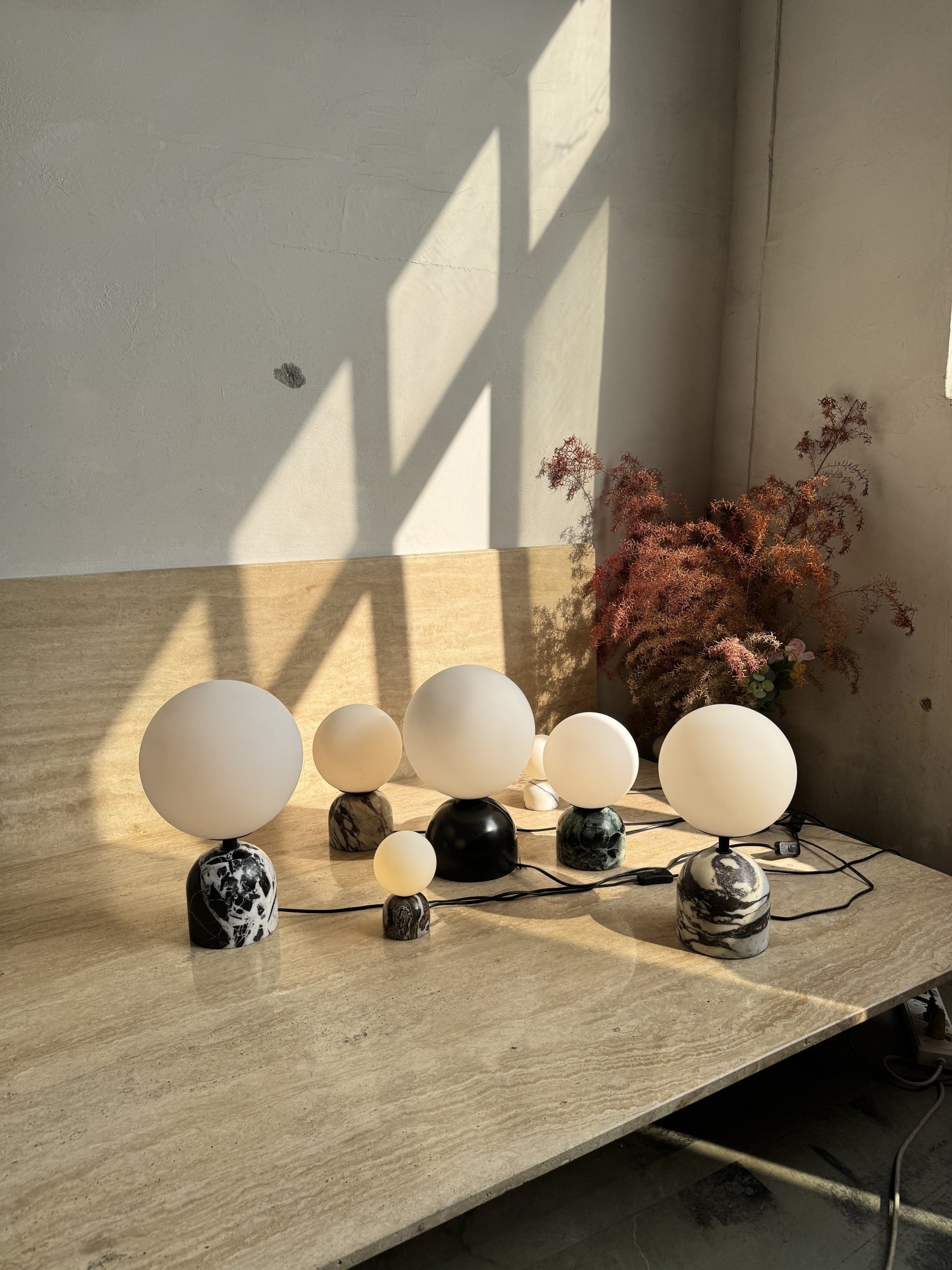 Yannick Marble Table Lamp - Lamp Copper
