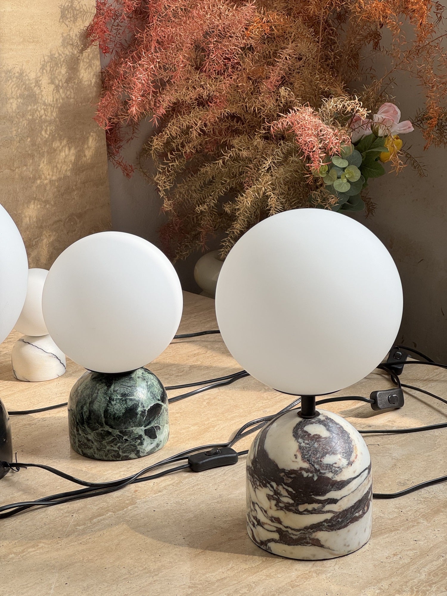 Yannick Marble Table Lamp - Lamp Copper