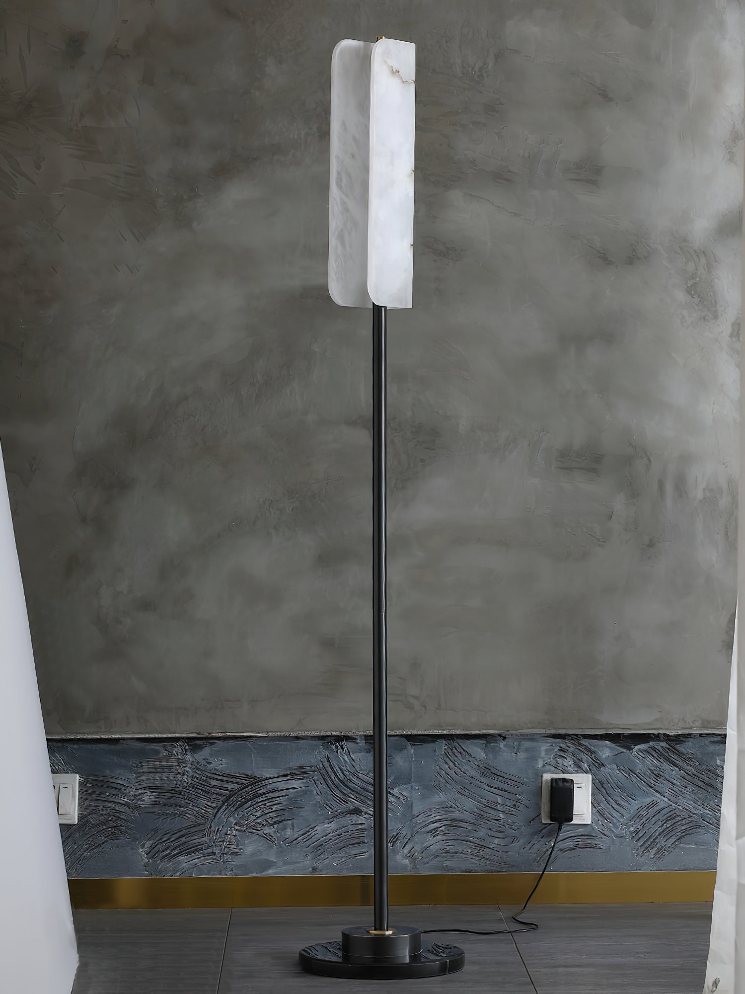 Years Alabaster Floor Lamp - Lamp Copper