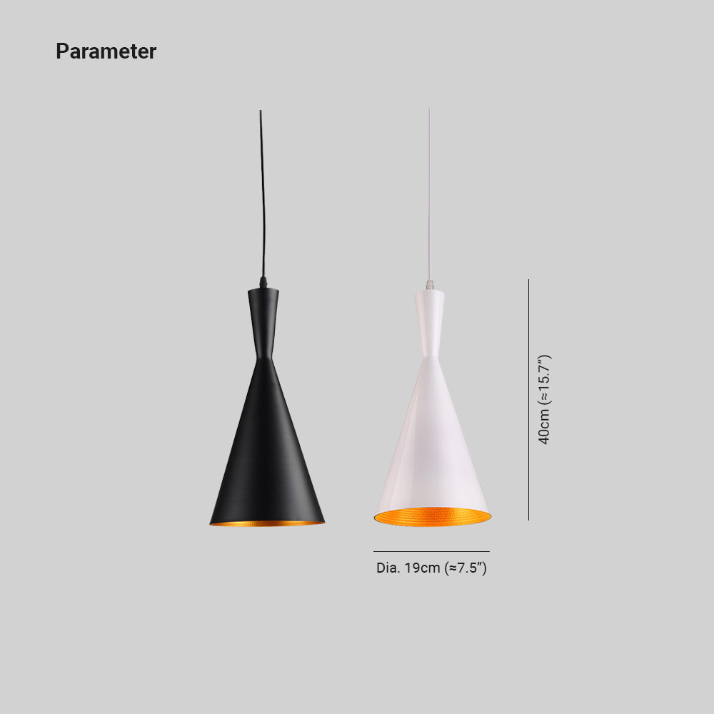 Haillie Nordico A Forma di Cono Lampade a Sospensione Metallo Camera da Letto