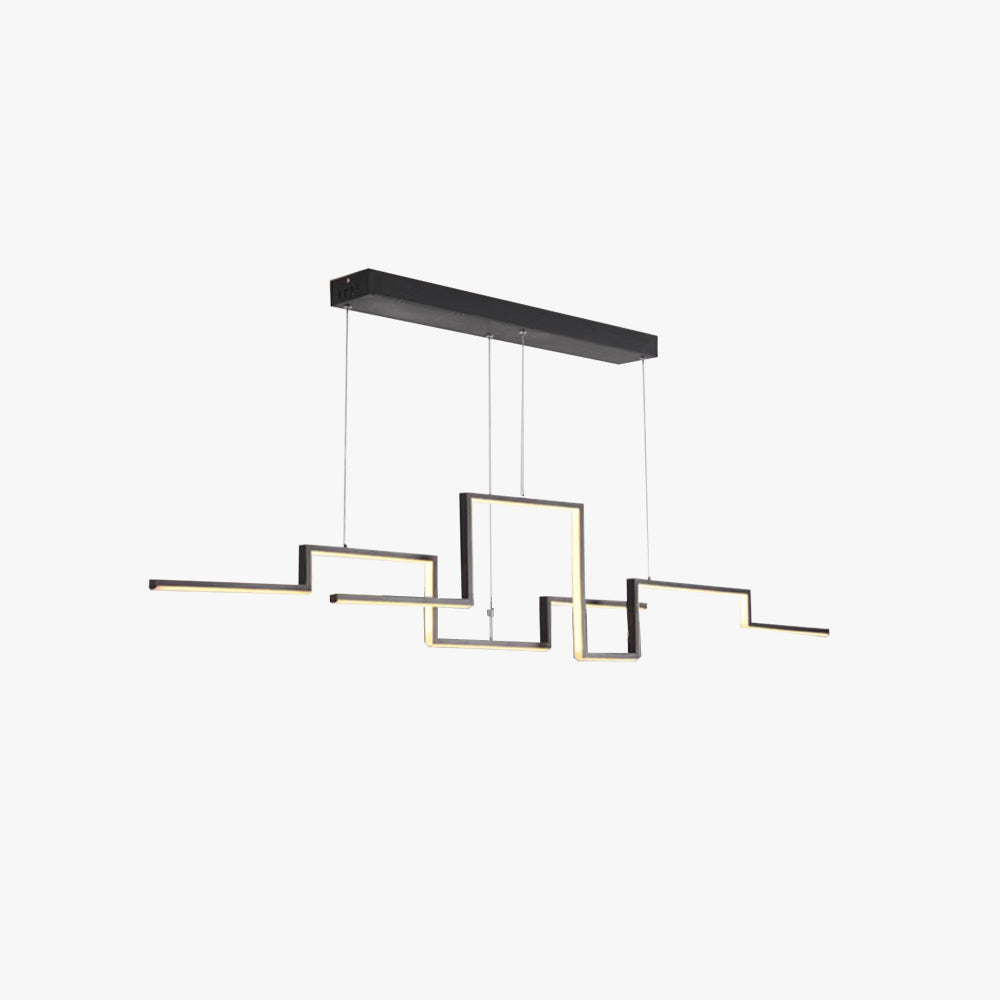 Bouvet Lampada a Sospensione Designer Metallo Nero/Oro Lineare