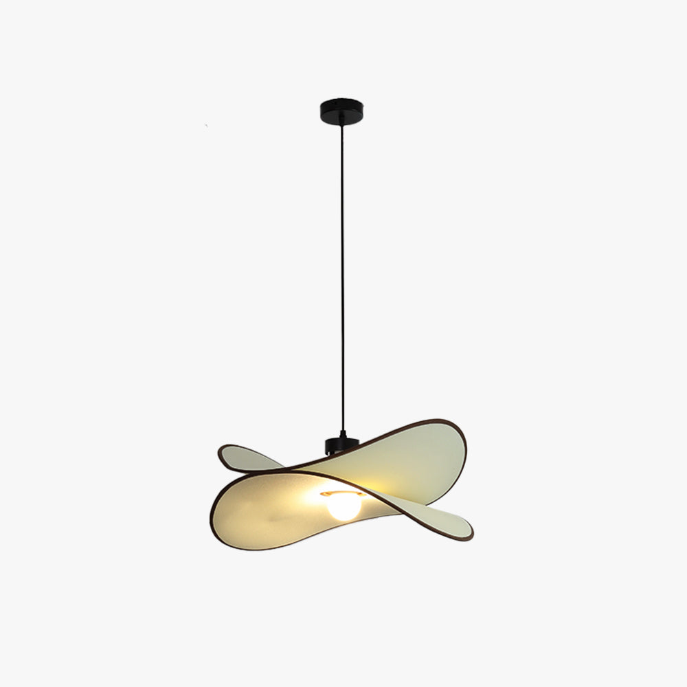 Ritta Wabi-sabi Retro Foglia Metallo Stoffa LED Lampade a Sospensione Studio Camera da Letto