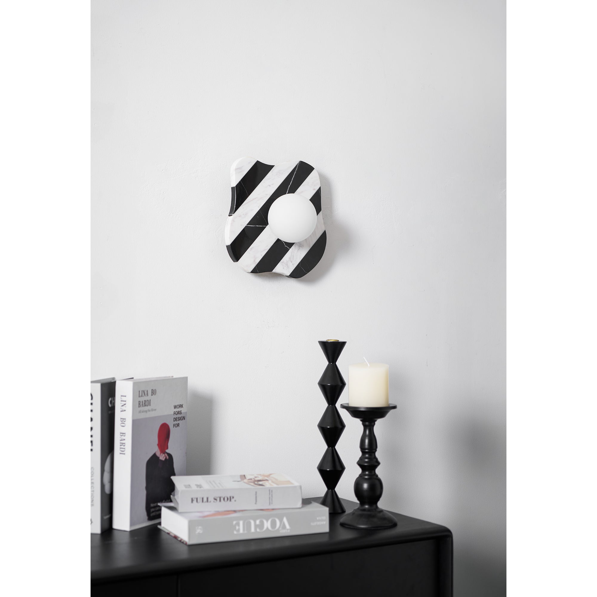 Curinis Individual Creativity Zebra Marble Glass Wall Lamp - Lamp Copper