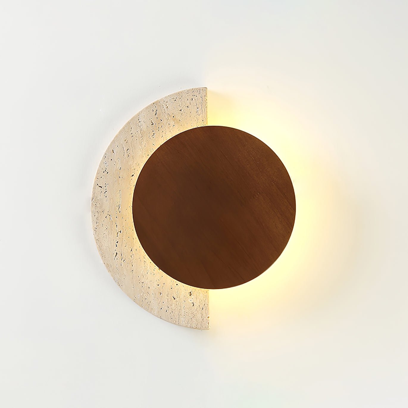 Coraeen Half-Moon Travertine Wall Light - Neutralighting