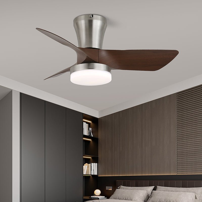 Ventilatore da soffitto Luvora con luce con finitura del corpo oro