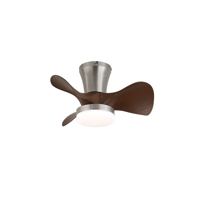 Ventilatore da soffitto Luvora minimalista con luce, dettaglio delle pale in ABS