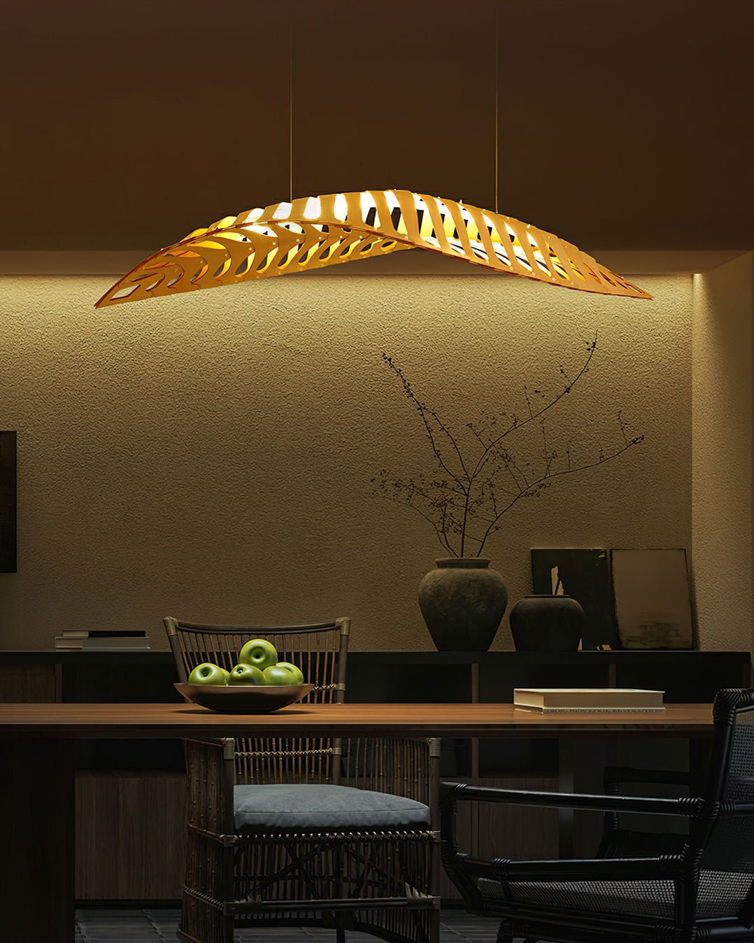 Veliren Leaf Wood Pendant Light - Blowlighting