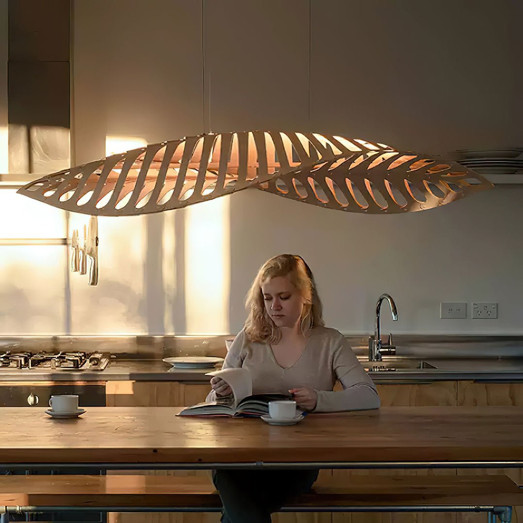 Veliren Leaf Wood Pendant Light - Blowlighting