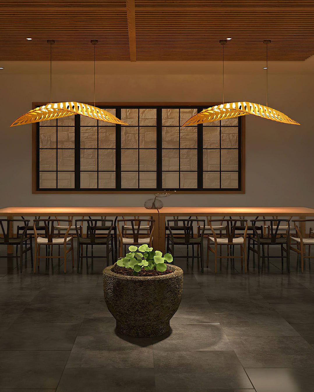 Veliren Leaf Wood Pendant Light - Blowlighting