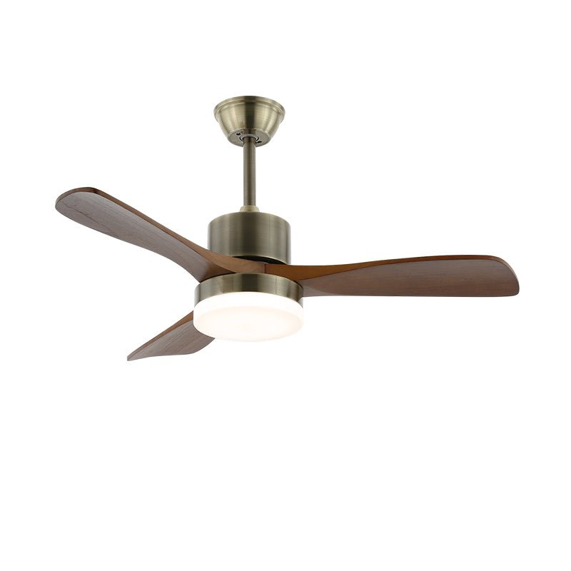 Ventilatore da Soffitto con Luce Ventio Minimalista in Argento e Legno