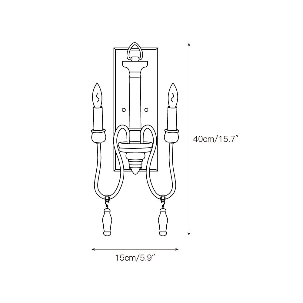 Zoe Elegance Vintage Classic Metal Wall Lamp - Lamp Copper