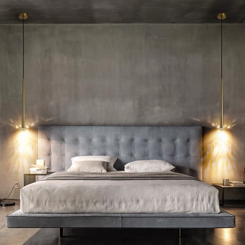 Carr Moderna LED Minimalismo Lampada a Sospensione Metallo Oro Lineare Soggiorno