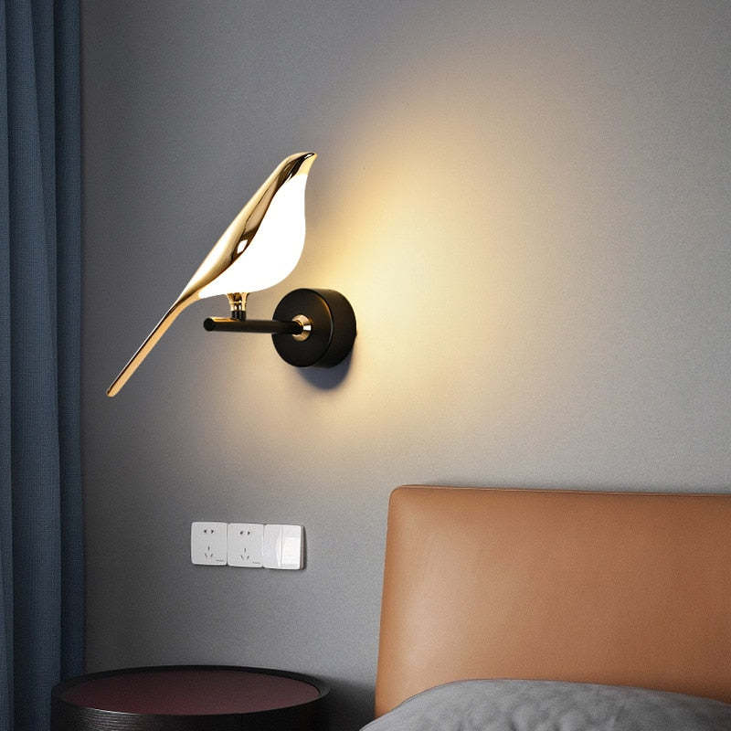 Arisha Design LED Applique Speciale Metallo Acrilico Oro Uccello Soggiorno/Camera da Letto/Ristorante/Studio