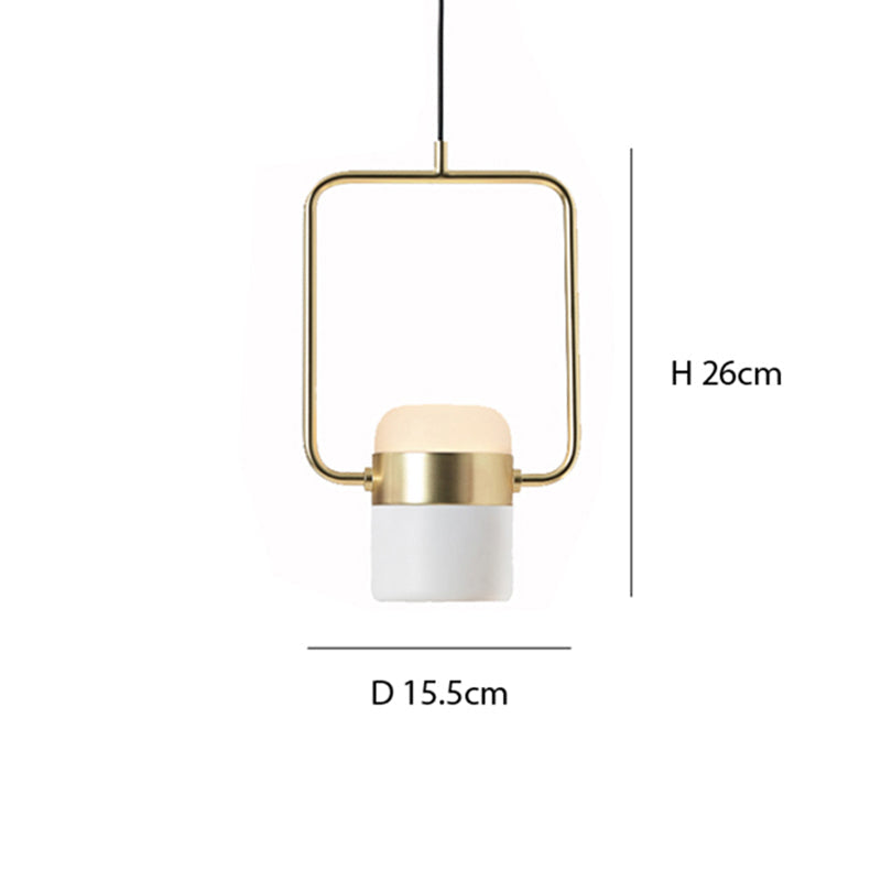 Cooley Moderna LED Minimalismo Lampada a Sospensione Metallo Vetro Bianco/Nero Soggiorno/Camera da Letto