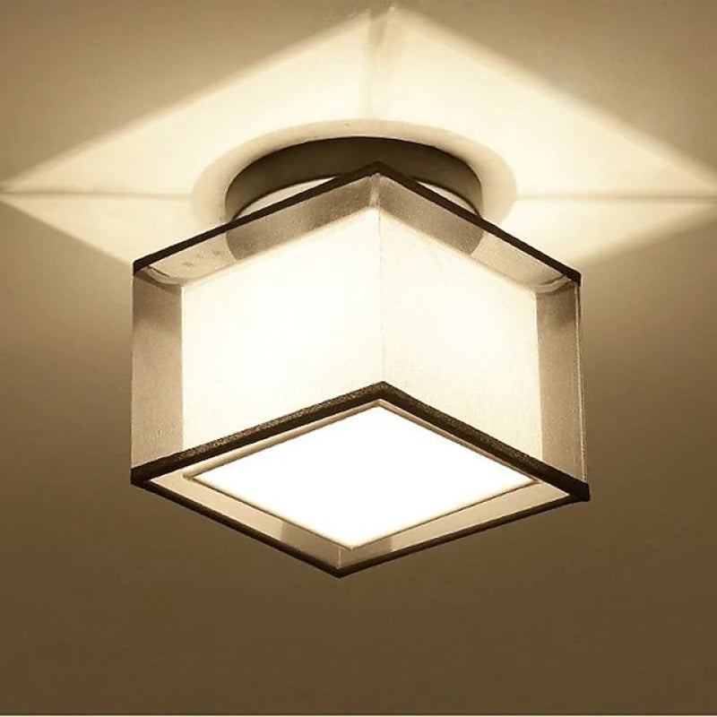 Arisha Moderna LED Plafoniera Incasso Tessuto Metallo Quadrato/Cerchio Soggiorno/Camera da Letto