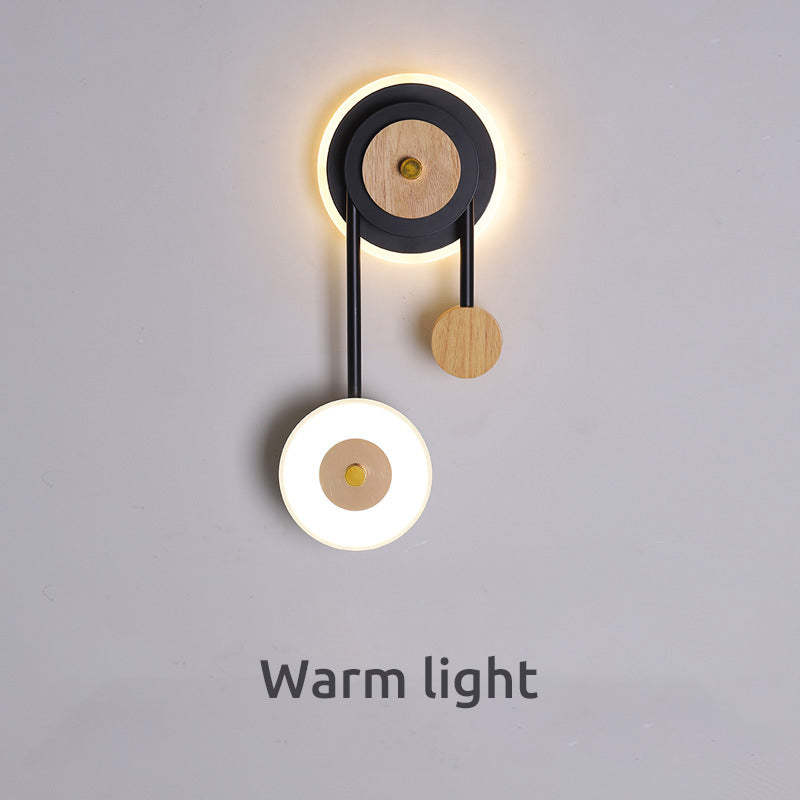 Arisha Moderno LED Girare Applique Decorativa Nero Legno Acrilico Comodino/Soggiorno/Camera da Letto