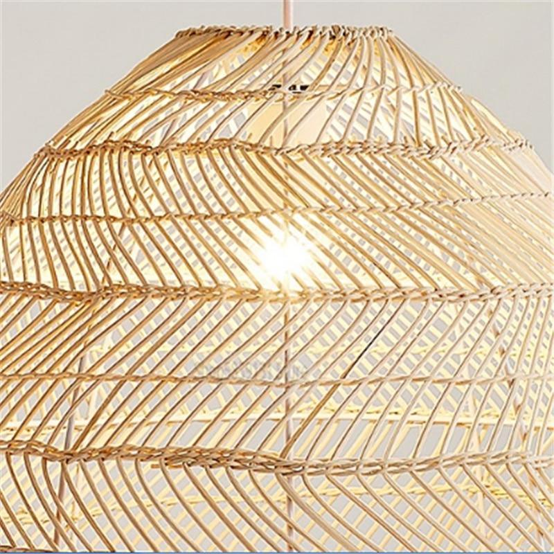 Muto Rattan Paralume Bambù Lavorato Mano Lampade a Sospensione