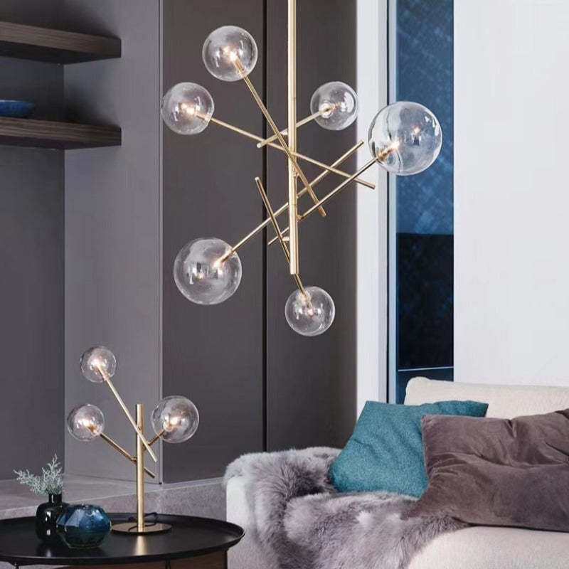 Nordic Lampada a Sospensione Vetro/Metallo Ramo Bolle Soggiorno/Sala da Pranzo Moderna