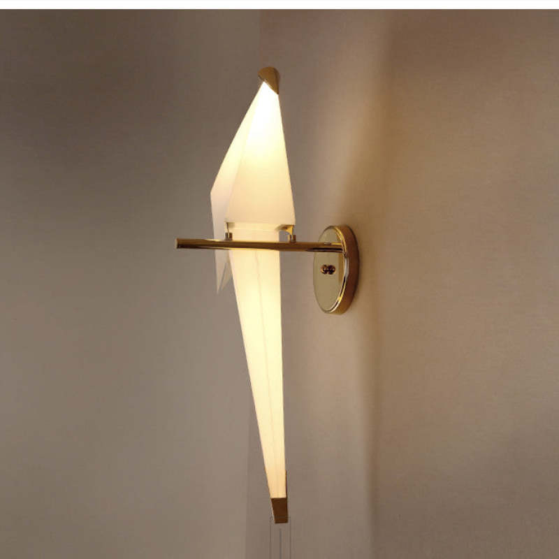 Arisha Bellissimo LED Uccello Art-Deco Applique Metallo Acrilico Soggiorno/Camera da Letto