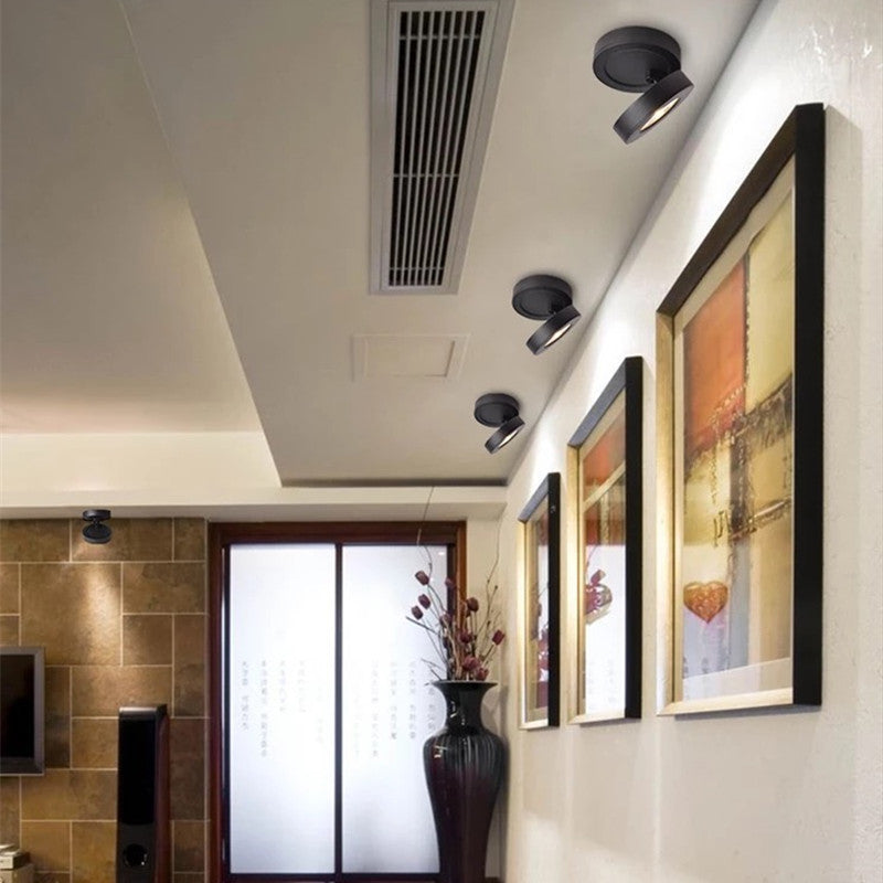 Arisha Moderna LED Rotonda Piccolo Metallo Plafoniera Bianco/Nero Corridoio/Soggiorno/Camera da Letto