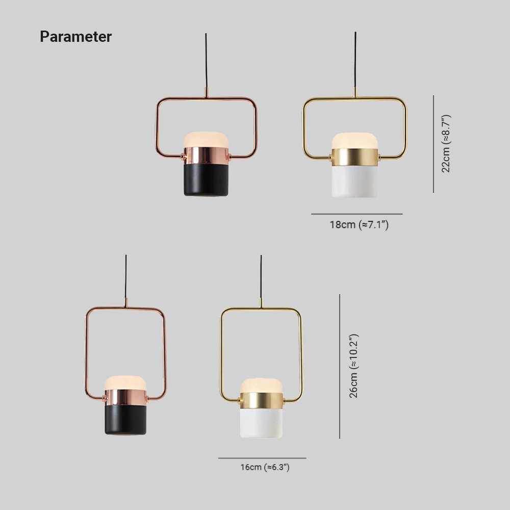 Cooley Moderna LED Minimalismo Lampada a Sospensione Metallo Vetro Bianco/Nero Soggiorno/Camera da Letto