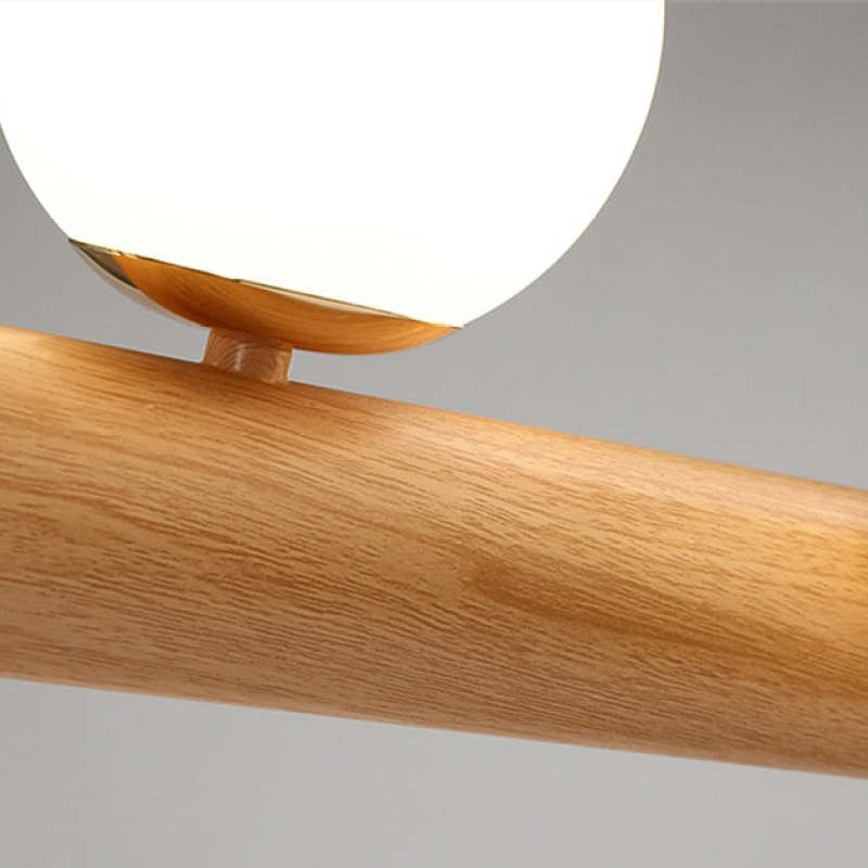 Valentina Vetro Lampade a Sospensione Bolla Legno/Noce Camera da Letto