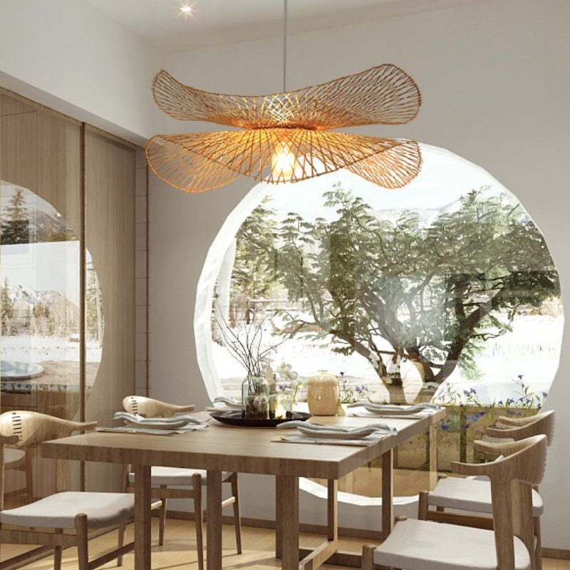Muto Lampada a Sospensione Rattan Intrecciato Sala da Pranzo/Camera da Letto/Ristorante