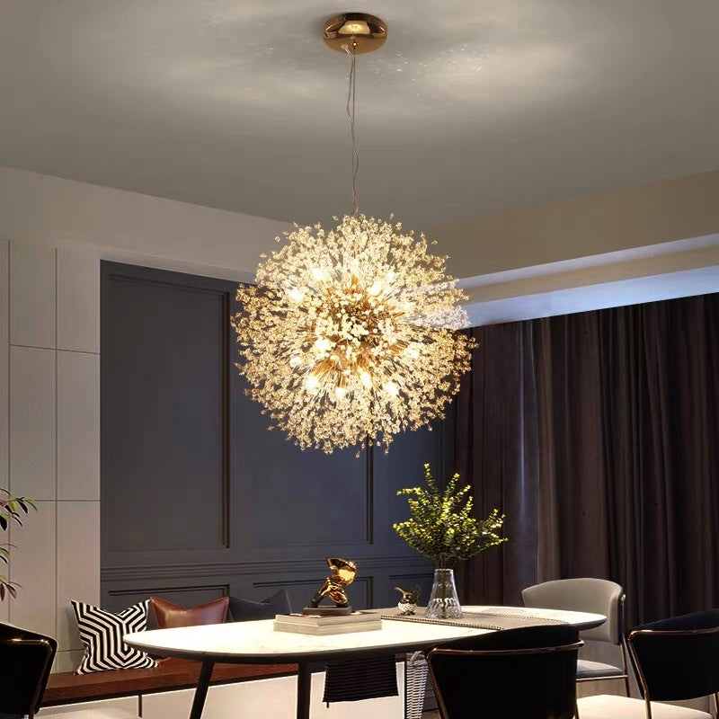 Arisha Lampada a Sospensione Metallo/Acrilico Oro/Cromo Dandelion Elegante