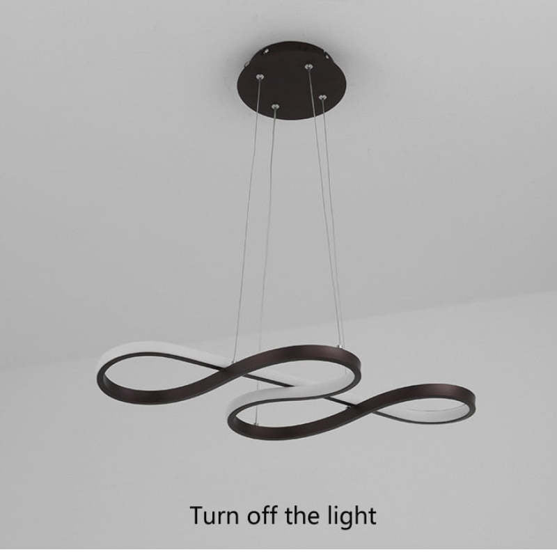 Arisha Lampada a Sospensione Lineare Moderna Nero/Oro/Bianco