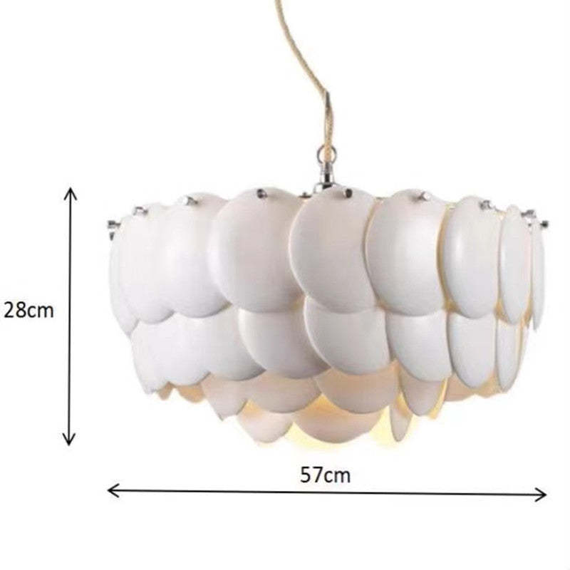 Lottie Bellissimo Moderno LED Germoglio Lampadari Bianco Arte Deco Foglia Ceramica Metallo Soggiorno/Camera da Letto
