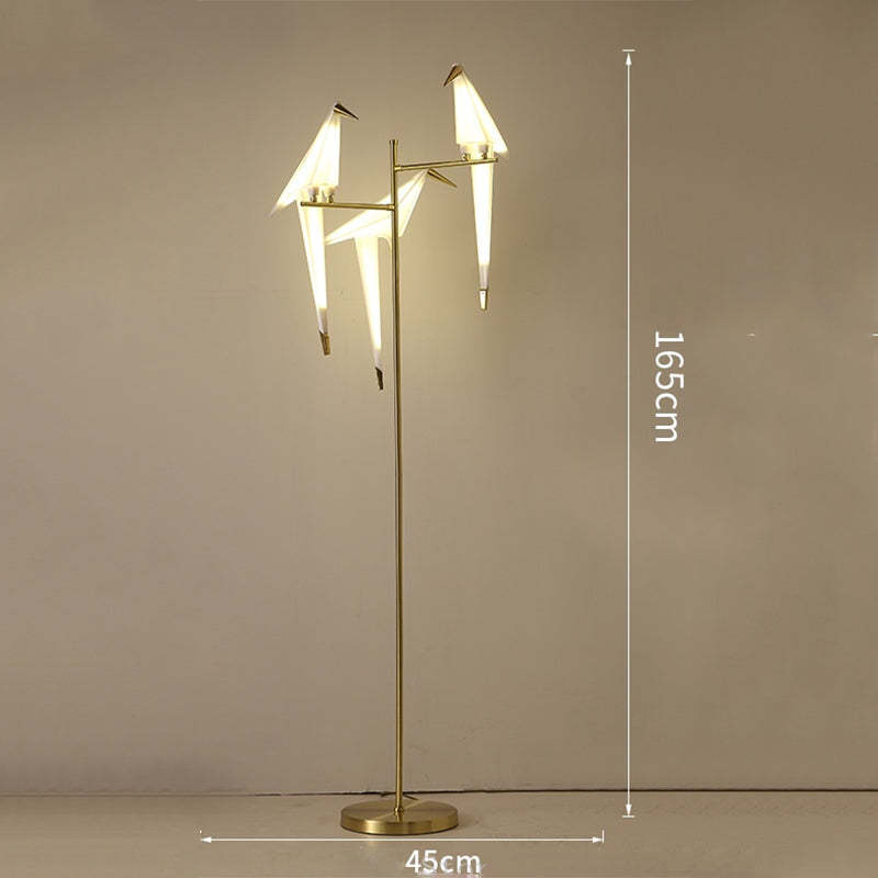 Clifford Moderno LED Design Lampada da Terra Oro Uccello Metallo Sala da Pranzo/Soggiorno/Camera da Letto